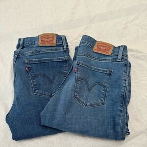2 pairs! Levi’s Classic Straight and Classic Bootcut jeans in EUC, size 27/4